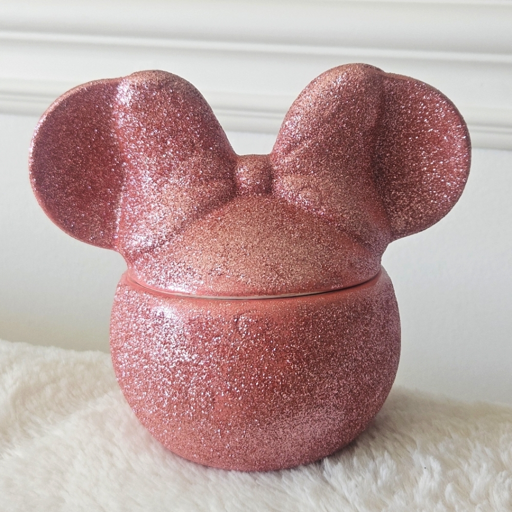 Disney Minnie Mouse Pink Glitter JAR